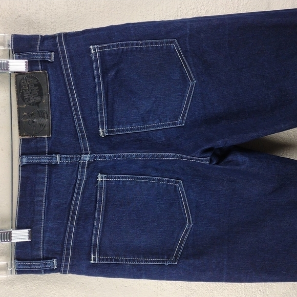 CHEAP Monday Dark Wash Five Pocket Mid Rise Straight Leg Denim Jeans - Picture 8 of 10